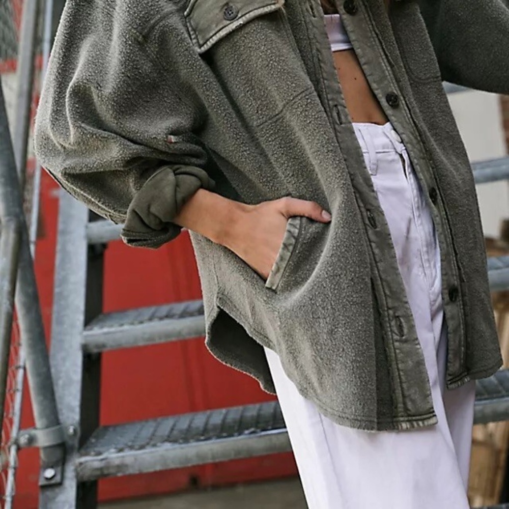 FREE PEOPLE Ruby Jacket - Army Green, size Medium